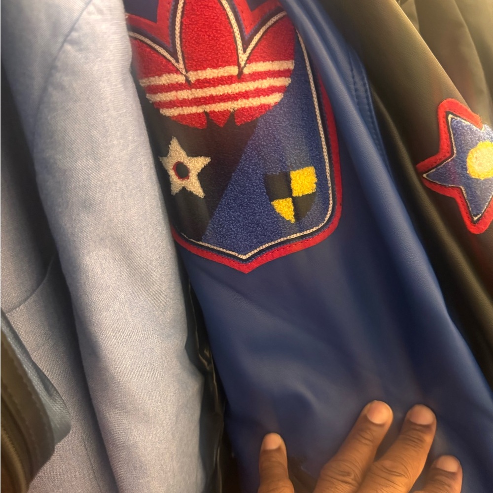 Vintage 2006”Adidas Best Of Times Leather  Bomber Jacket hate to see it Go”